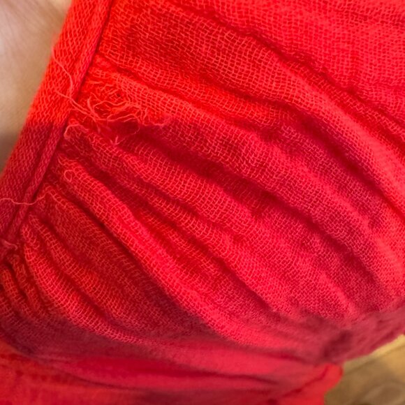 Michael Stars Red Gauze Smocked Waist Flutter Sleeve Dress – Women’s XS - Picture 7 of 7